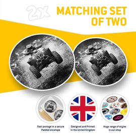 2 x 20cm Vinyl Stickers - ATV Quad Bike Transport Decals 41022