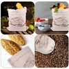 NVGVUP Pack of 2 Linen Bread Bags with TPU Inner