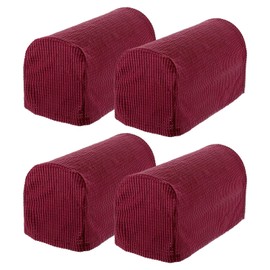 uxcell Stretch Armrest Covers Armchair Anti-Slip for Chairs Sofas Couch Arm Covers Recliner Sofa Burgundy 4 Pcs