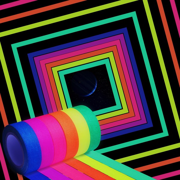 Glow in The Dark Tape, UV Blacklight Neon Tape Fluorescent