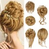 Elvirgel 5 PCS Messy Bun Hair Piece for Women Scrunchies