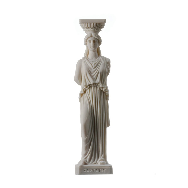 BeautifulGreekStatues Column Caryatid Statue Acropolis Athens Greek Roman Alabaster 9.8"