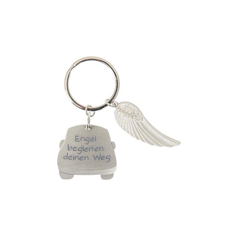 Guardian Angel Car Keyring with Inscription - ‘Angels Accompany Your