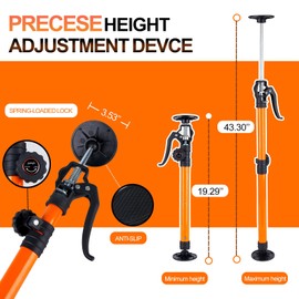 Tikelly Cabinet Jack for Installing Cabinet Support Rod 3rd Hand Support System Adjustable Support Pole,Extend from 19.29 inch to 43.30 inch,Orange 4 Pack