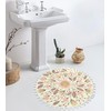 Uphome Small Round Rug 2’ Circle Cute Bath Mat with