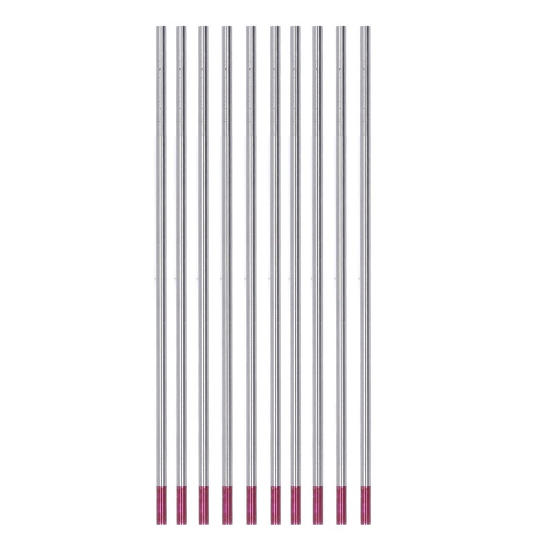 10PCS Set TIG Welding Tungsten Electrodes 1/8x6in Arc Welding Tungsten