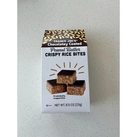 Trader Joe's NEW ITEM!! TRADER JOE'S CHOCOLATE COATED PEANUT BUTTER CRISPY RICE BITES 8.15oz