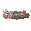 KNOBSWORLD 20 x Mix Vintage Look Flower Ceramic Knobs Door