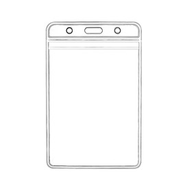 KINGSUM 10 Pcs Vertical ID Badge Holders Sealable Waterproof Clear Plastic Holder, Fits RFID/Proximity/Badge Swipe Cards or Credit Card (10)