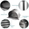 Hopbucan 4Inch 100mm Waterproof Stainless Steel Vent Vent Hood Anti-