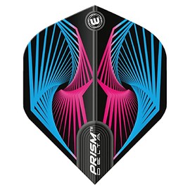 WINMAU Prism Delta Spiral Blue and Pink Dart Flights - 1 Set per Pack (Total 3 Flights)
