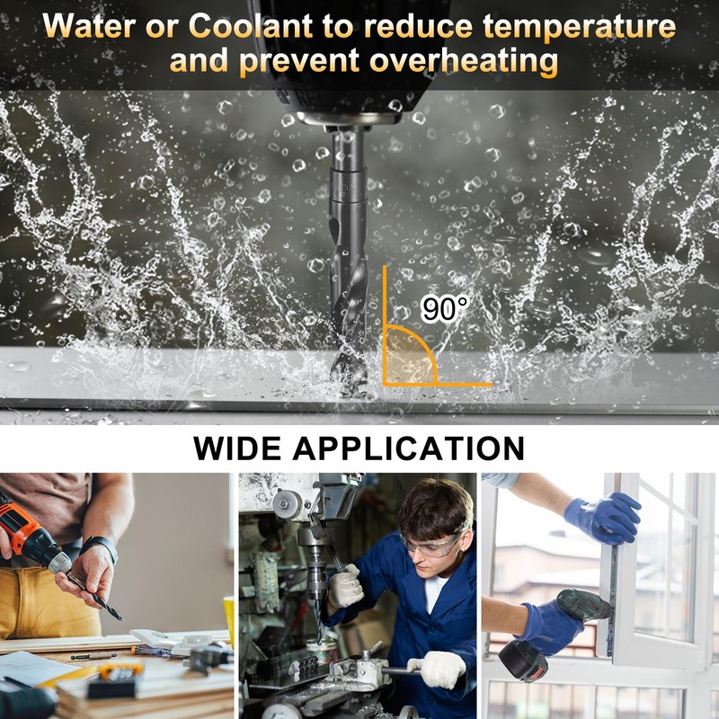 sourcing map 20mm Drill Bit 1/2" Reduced Shank Round 4341