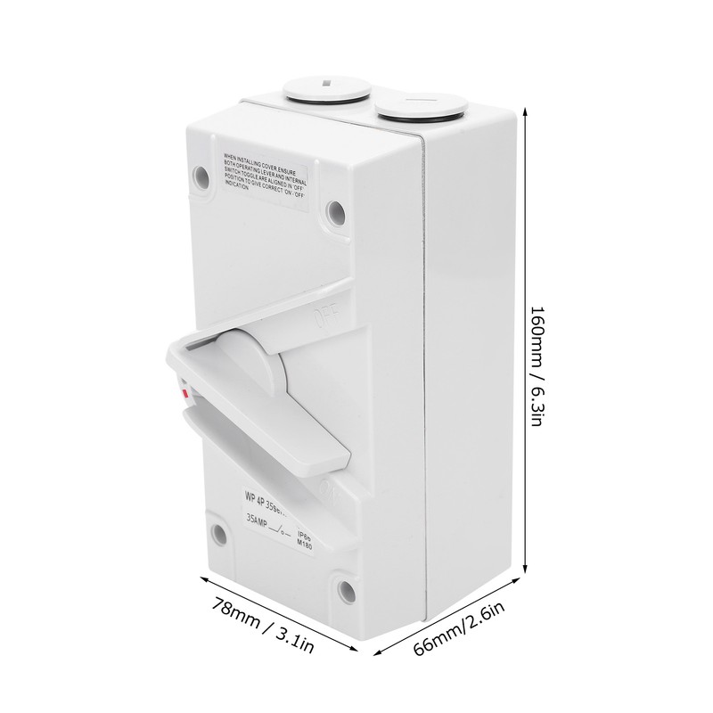 Waterproof Isolation Switch 3‑Phase 4‑Stage Dustproof Manual Industrial SuppliesCF-4P35A