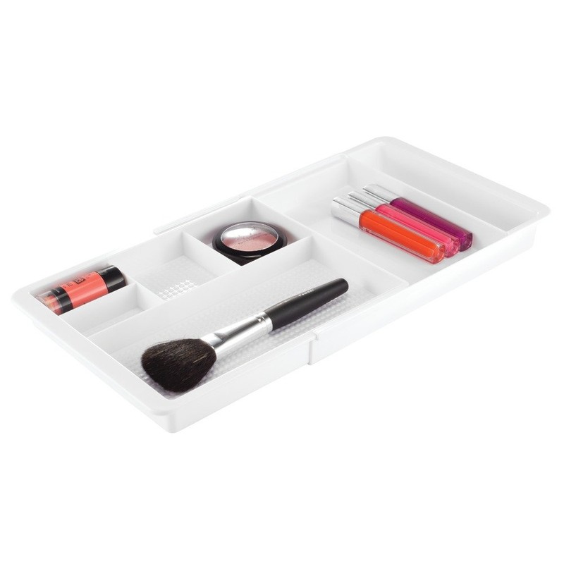 InterDesign Clarity Expandable Drawer Organizer, White