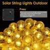 50 LED 23FT Crystal Globe Solar String Lights Outdoor, Waterproof