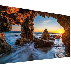 5D Diamond Painting Kit for Adults & Beginners - Large DIY Sunset Ocean Beach Full Drill Crystal Rhinestone Art, Gem Painting Craft, Home Wall Decor & Ideal Gift 28X16in