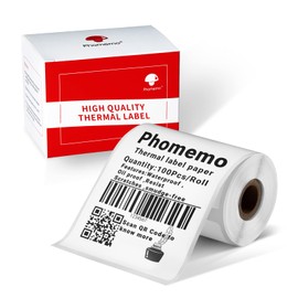 Phomemo 2.36" x 3.14" Multipurpose Labels, Thermal Sticker Label, Premium Adhesive Mailing Address Label Compatible with M220 M200 Label Maker for Logo Design, QR Code, Name Tag, Inventory, 100Pcs