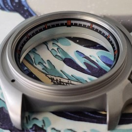 tokeilab Chapter Ring SKX007 Micro Marks / Black + Orange Hours SEIKO MOD SKX SKX007 SRPD