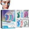 Mascarillas para ojos, 12 unidades, para reducir las arrugas, los ojos hinchados y las ojeras, geles de colgeno marino natural para ojos, parches...  