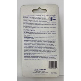 Lee Electric BC285LB White Lighted Screw Back Door Bell Push Button 16 Voltage