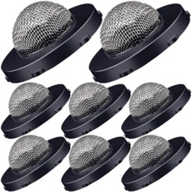 8 Pcs Black Hose Water Filter Washers, Stainless Steel Inlet Hose Washer with Screen, Garden Hose Screen Filter for 3/4 Inch Garden Hose Connector, 5/8 Inch Washing Machine