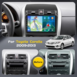 4+64G Inefala for Toyota Corolla 2009-2013 Android 13 Car Radio Stereo with Wireless Carplay Android Auto, 9" Touch Screen GPS BT5.0 WiFi FM/RDS 32EQ Mirror Link SWC Backup Camera MIC