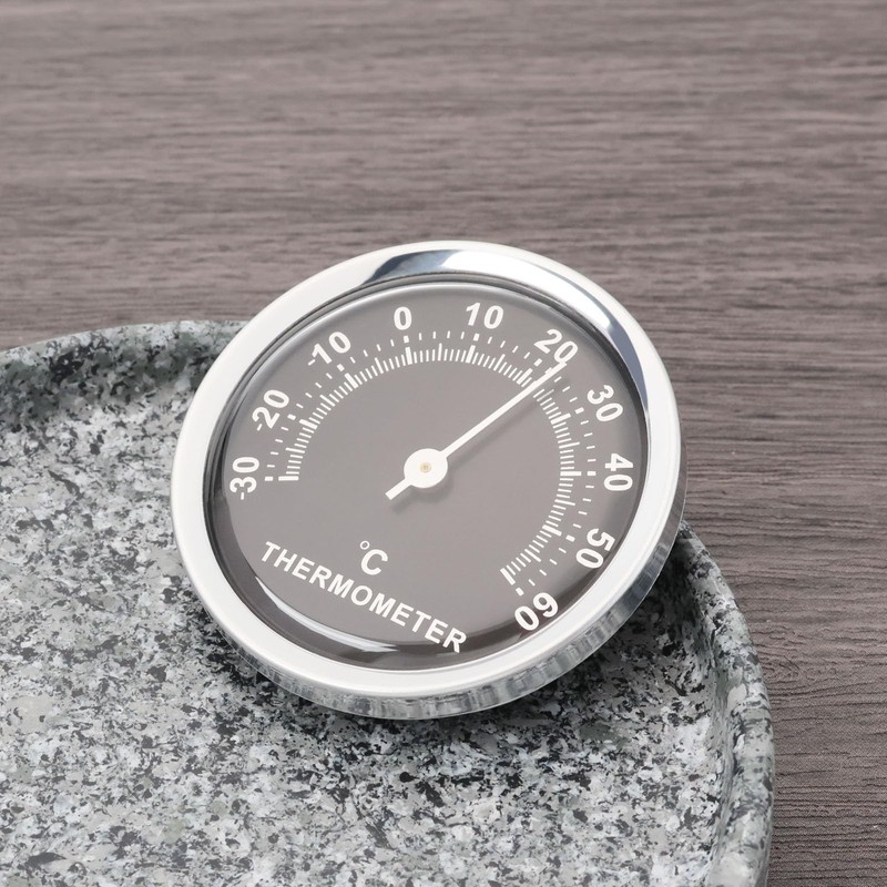 LT Easiyl 2pcs 58mm Car Thermometer Mini Round Car Thermometer