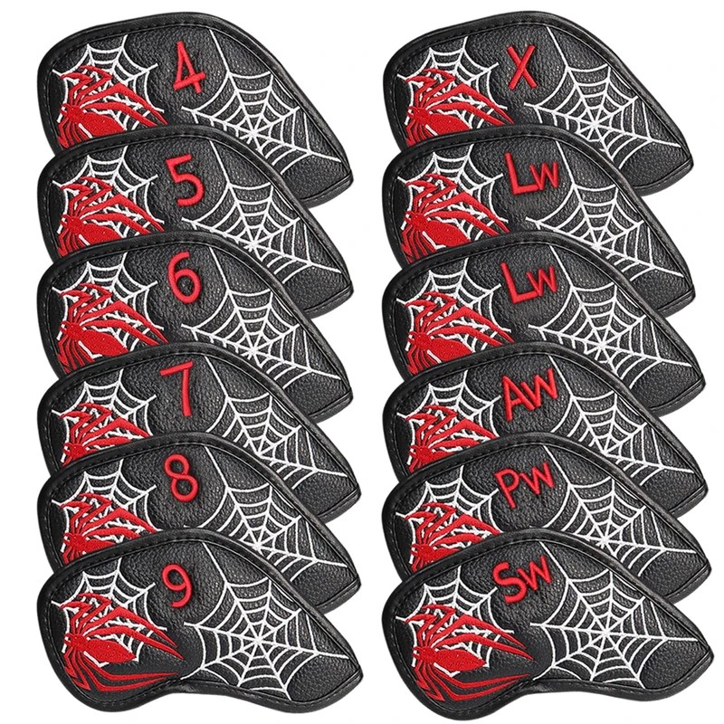 Golf Iron Head Covers Numbers Synthetic Leather Headcover Deluxe Value