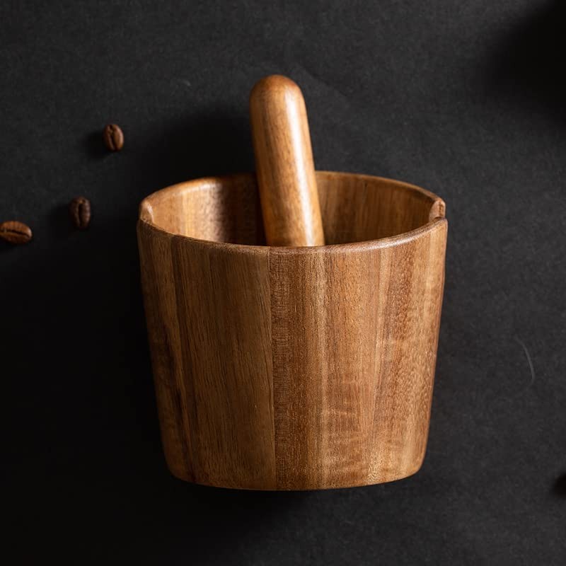 Ytnjzl 5 inch Coffee Knock Box espresso knock box,Wood Bin