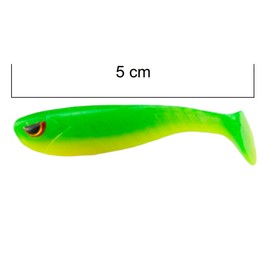 SEABUZZ Rubber Fish Fishing Lure Set 5 Pieces x 50 mm - Rubber Bait for Catfish and Zander & Pike - Trout & Perch Artificial Bait - Predator Fish Fishing Set - Freshwater and Saltwater Fishing
