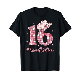 16 Sweet Sixteen Western Rodeo 16th Birthday Girl Teen T-Shirt