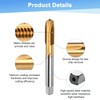 M METERXITY 1-Pack 3/8-16 UNC Thread Tap, HSS Titanium Coated