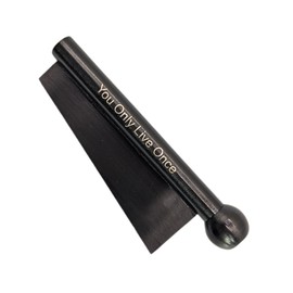 Giditrus You Only Live Once Aluminium Black Reusable Drinking Straw Shot Blade Snorter
