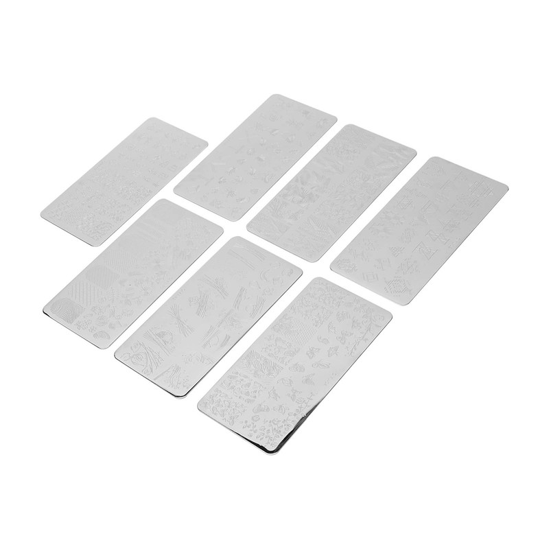 7pcs Nail Stamping Plate Women Nail Art Templates Nail Multi