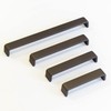 192mm Dark Grey/Titanium D Shape Handle for Kitchen Cabinets |