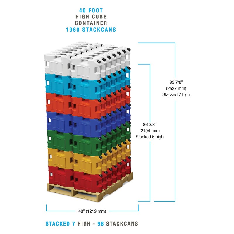 STACKCAN® 5 Gallon Stackable Emergency Water & Food Storage Container