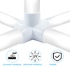 Marvexi 4Pcs 1/2 Inch 5 Way Pvc Connectors, White Furniture