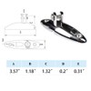 Thorn Bimini Quick Release Swivel Deck Hinge Side Mount 316