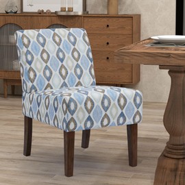 Bonzy Home Dining Chairs,Modern Floral Fabric Kitchen Chair,Upholstered Dining Chair for Living Room, Color Plaid 1