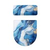 Flashideas Blue Marble Prints Toilet Lid Cover and Tank Lid