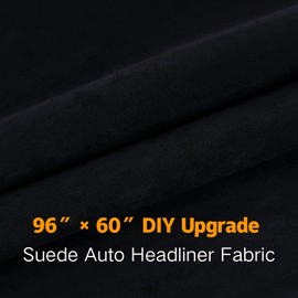 wzrasmiles 96“ × 60“ Dark Blue DIY Upgrade Suede Auto Headliner Fabric with Foam Backing Chic Interior Replacement for Car/Truck/SUV/RV Roofs