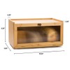 ETMI Bamboo Bread Box for Kitchen Counter-Large Capacity Bread Storage