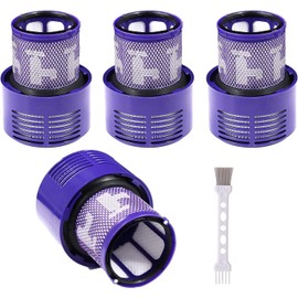 Laukowind Laukowind 4x Filter f??r Dyson V10 SV12, Waschbarer Ersatzfilter mit B??rste f??r Cyclone V10 Serie, V10 Absolute/Animal/Motorhead/Total Clean ?C Ersetzt #DY-969082-01