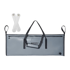 Buffalo Gear Insulated Fish Cooler 48x18in, Leakproof Kill Bag with 2 Reusable Cooler Ice Packs, Portable Waterproof Fish Bag with Adjustable Shoulder Strap, Keeps Ice-cold More than 48 Hours