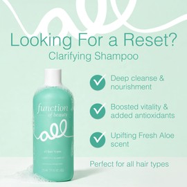 Function of Beauty Clarifying Hair Shampoo for All Hair Types - Sulfate-Free Shampoo Removes Dirt, Build Up & Excess Oil - Lightweight Deep Cleaning Hair Detox - Hair Care Products