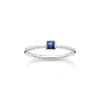 THOMAS SABO Blue Stone Ring 925 Sterling Silver TR2395-699-32, Sterling