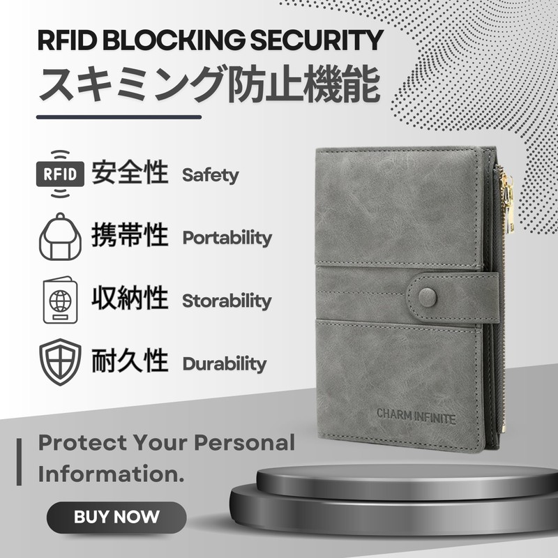 VOLAN Passport Case, Skimming, RFID Blocking, Card Storage, Men's, Women's,