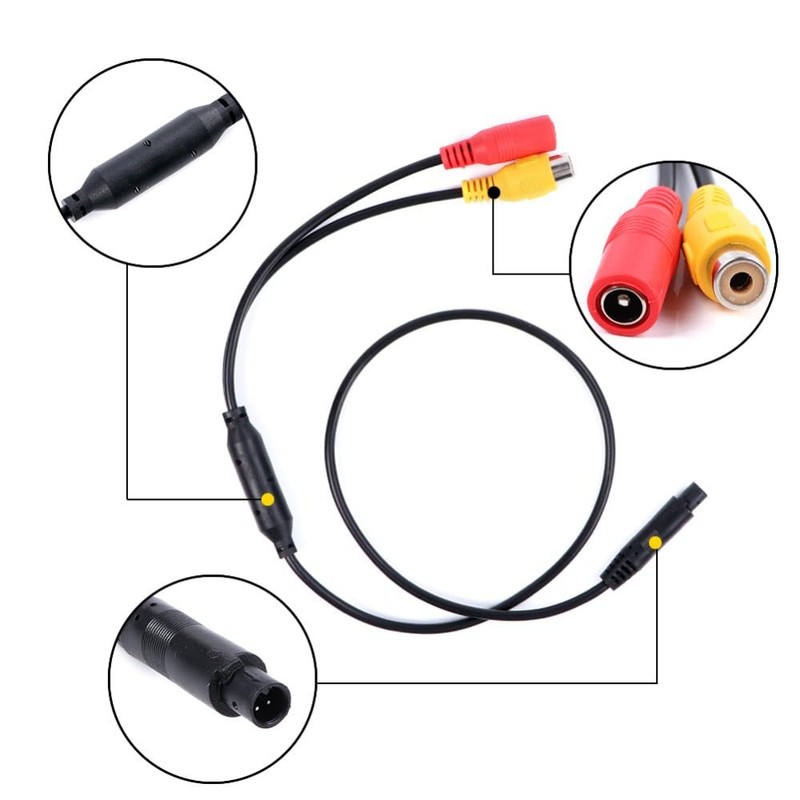 YuYue Electronic 4-Pin Male Backup Reverse Camera Car Universal to