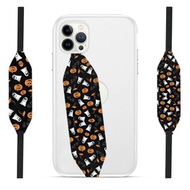Switchbands Universal Phone Grip Strap | Phone Loop for Almost All Phones | Reversible Phone Straps As Cell Phone Finger Holder | Elastic Phone Grip As Phone Wrist Strap - Ghostly Grid