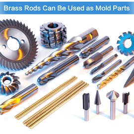 30 pieces lead-free brass rods, 3 mm, brass rods, brass rods, round bar, model making, brass rod for RC model making, architecture and engineering
